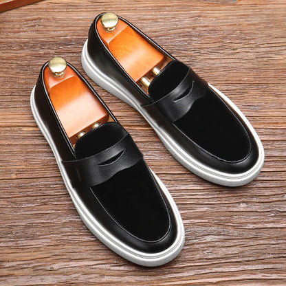 Edward Leather Suede Slip-Ons