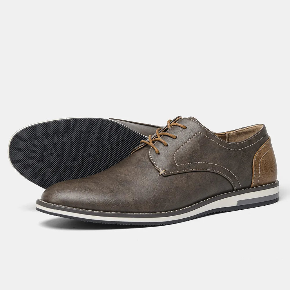DuoTone Split Leather Derby Shoes