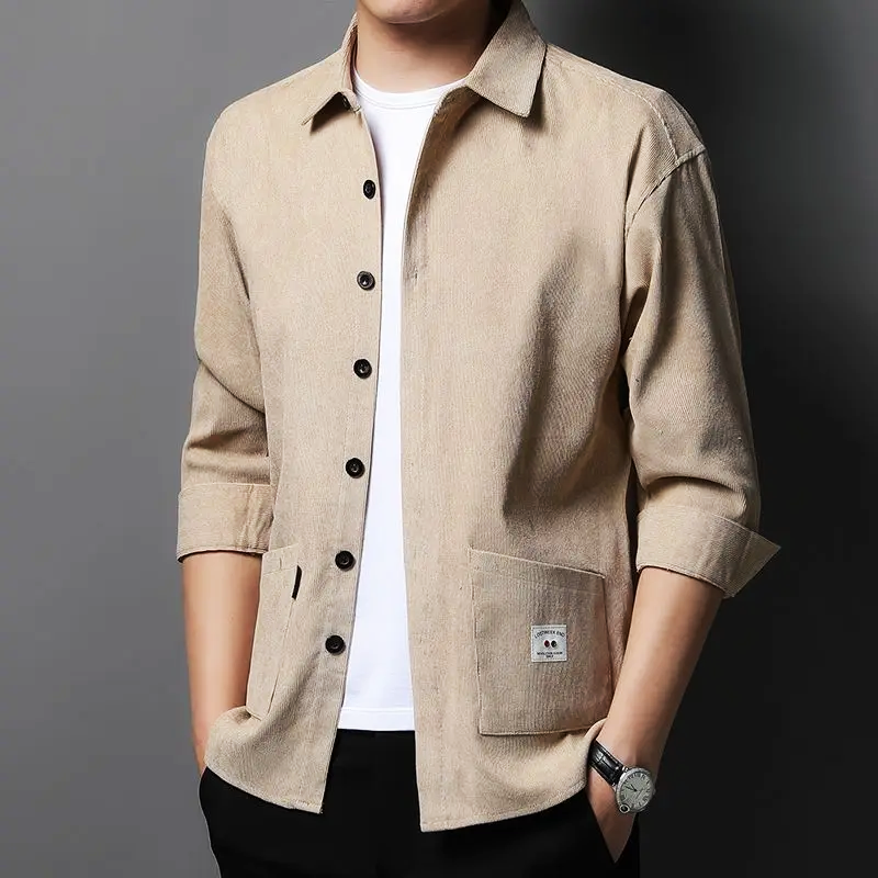 Reyson Corduroy Shirt Beige