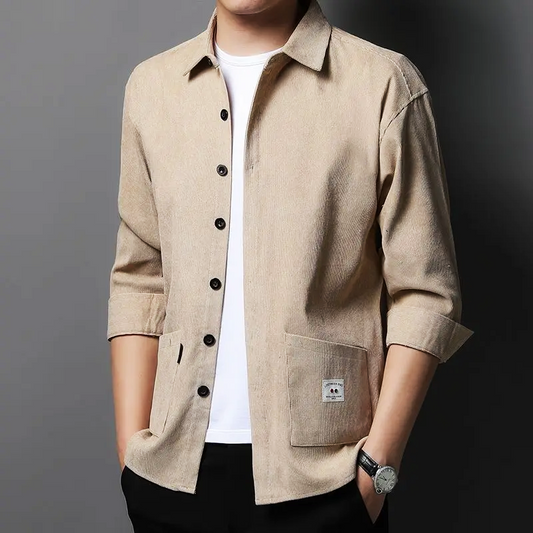 Reyson Corduroy Shirt Beige