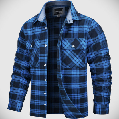 Men's Plaid Flannel Shirt Jacket