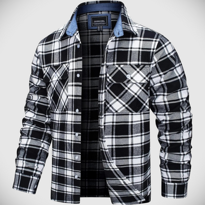 Men's Plaid Flannel Shirt Jacket
