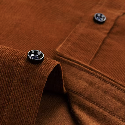 Corduroy Cotton Button-Up Shirt