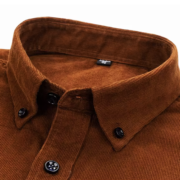 Corduroy Cotton Button-Up Shirt