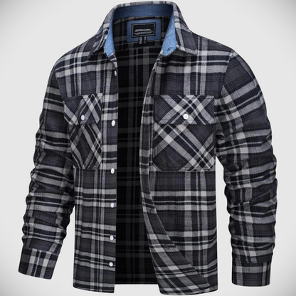 Men's Plaid Flannel Shirt Jacket